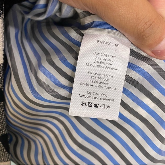 Veronica Beard Black White Plaid‎ Dickey Miller Jacket Blazer Double Breasted 4 - Picture 6 of 8